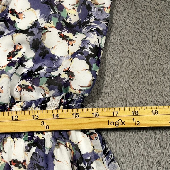 Danny & Nicole Maxi Dress Size 12 Floral Colorful‎ Ruffle Sleeve Flowy Garden - Picture 8 of 16